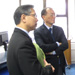 Mr Arthur NG, Deputy Judiciary Administrator (Operations), briefs Mr Registrar FOO Chee Hock of the Supreme Court of Singapore on the operation of the Mediation Information Centre (2 May)